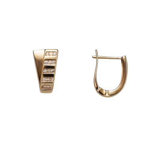 Auksiniai auskarai su cirkoniu