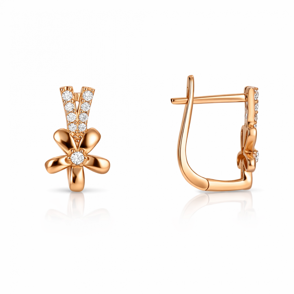 Golden children's earrings