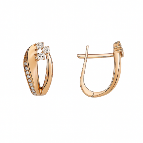 Auksiniai auskarai su cirkoniu