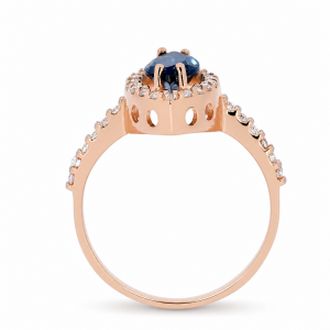 Vääriskividega kuldsõrmus