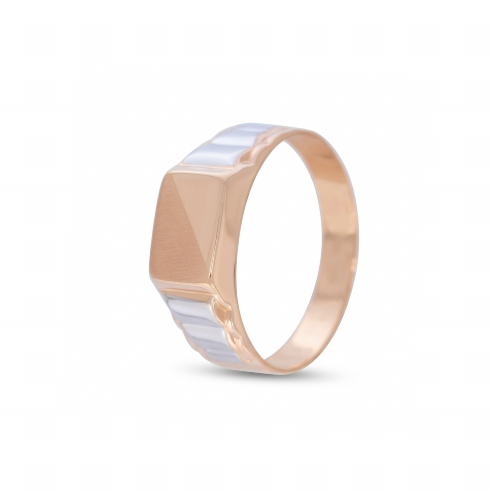 Golden men's ring