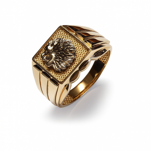 Golden men's ring