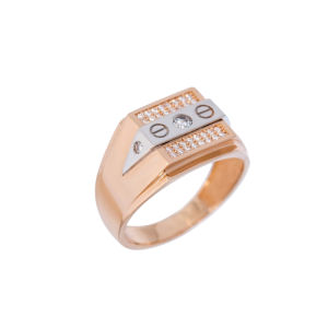 Golden men's ring