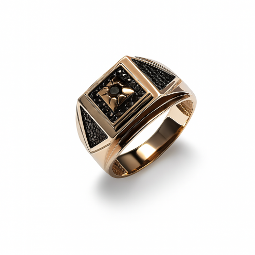 Golden men's ring