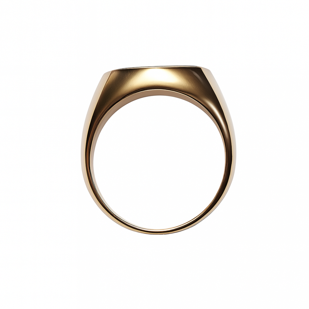 Golden men's ring