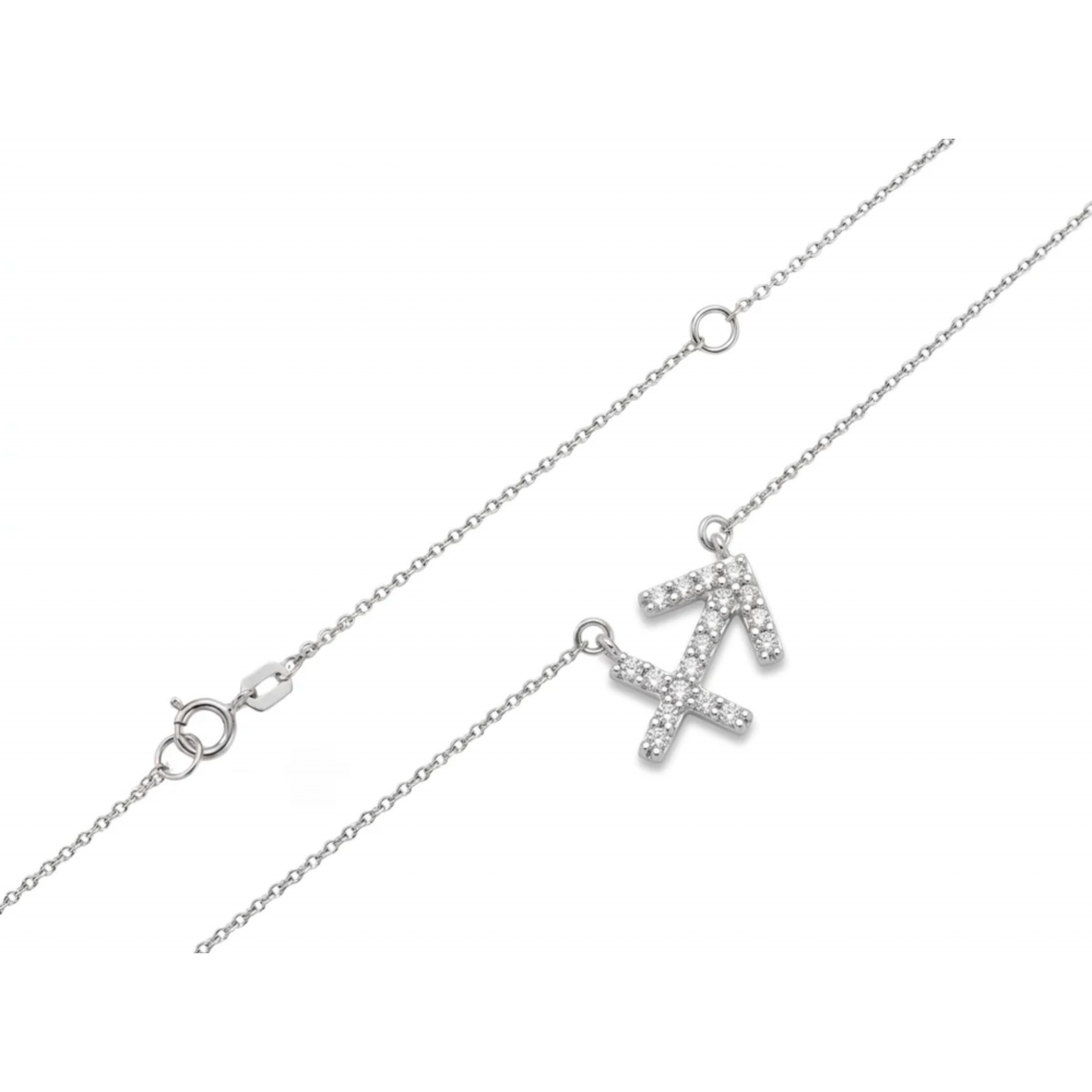 Gold Chain with Diamond Pendant “Sagittarius”