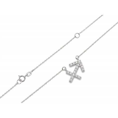 Gold Chain with Diamond Pendant “Sagittarius”