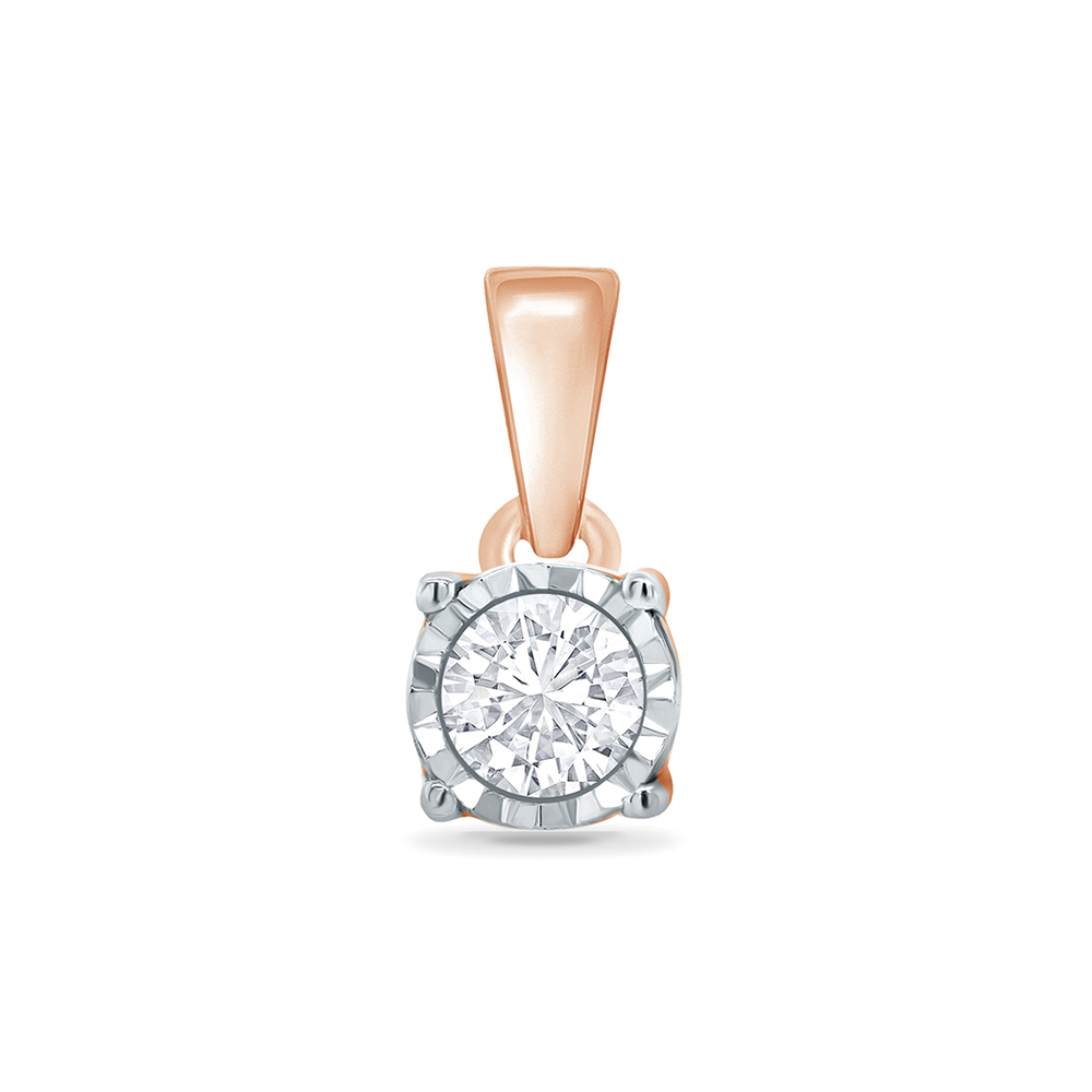 Golden pendant with with diamond