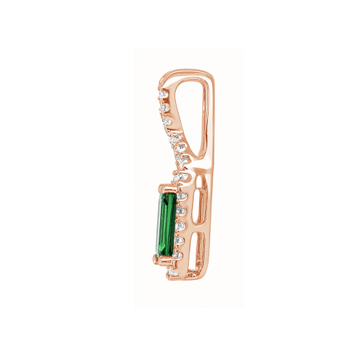 Золотой кулон с изумрудом