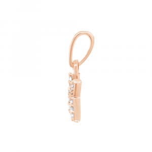 Golden pendant with diamond