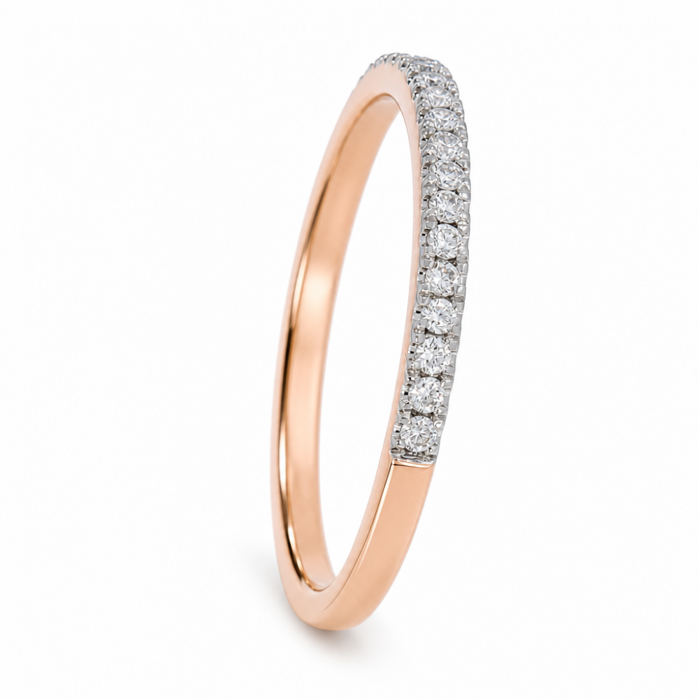 Golden ring with precious stones