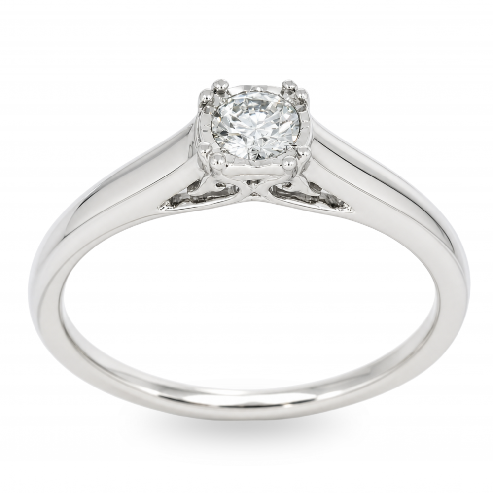 Gold ring with diamond