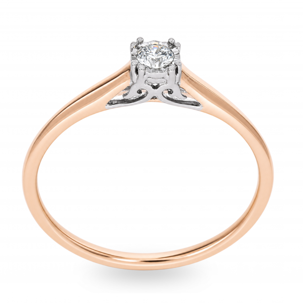 Gold ring with diamond