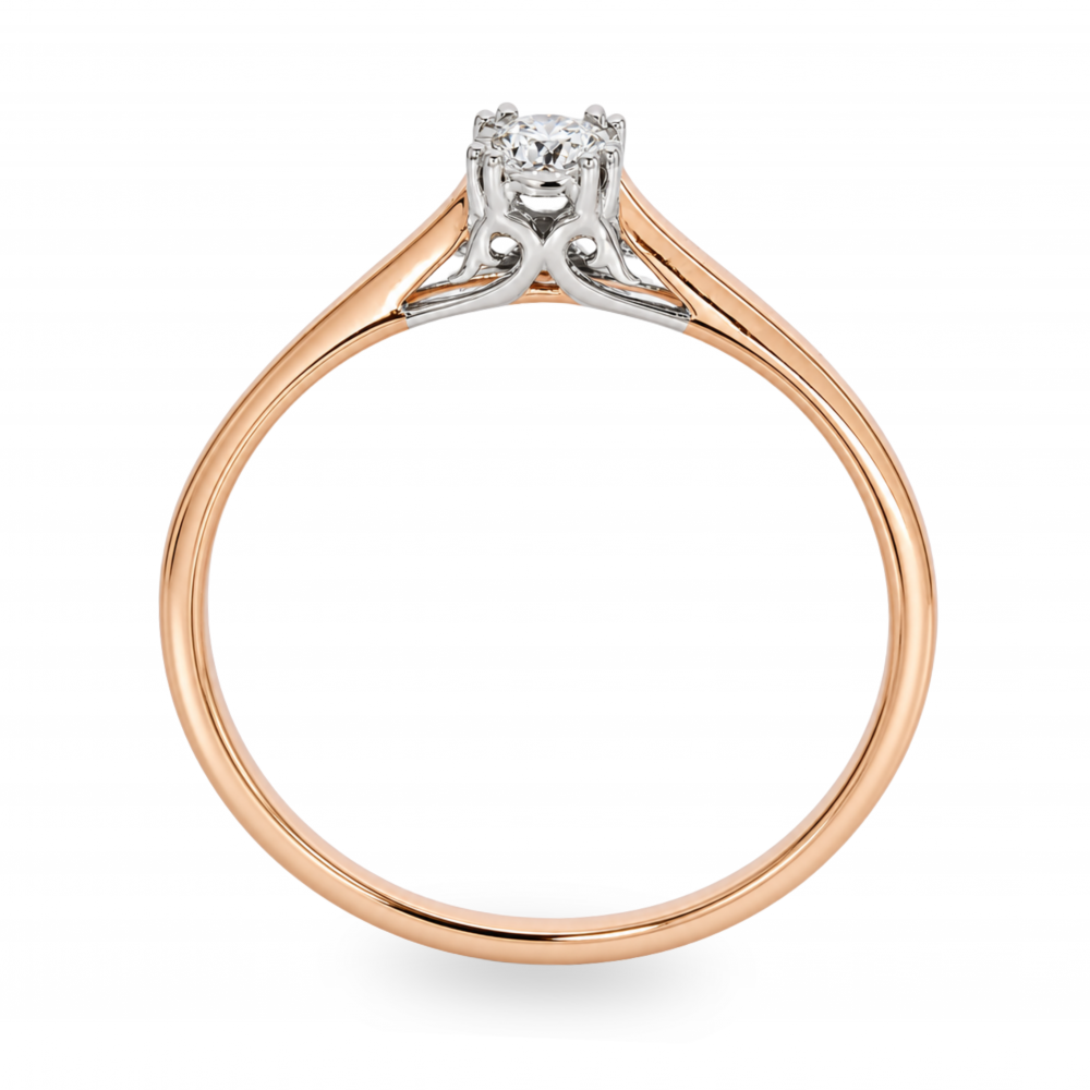 Gold ring with diamond