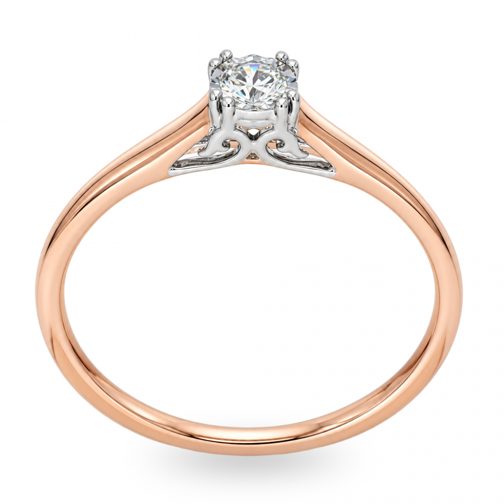 Gold ring with diamond