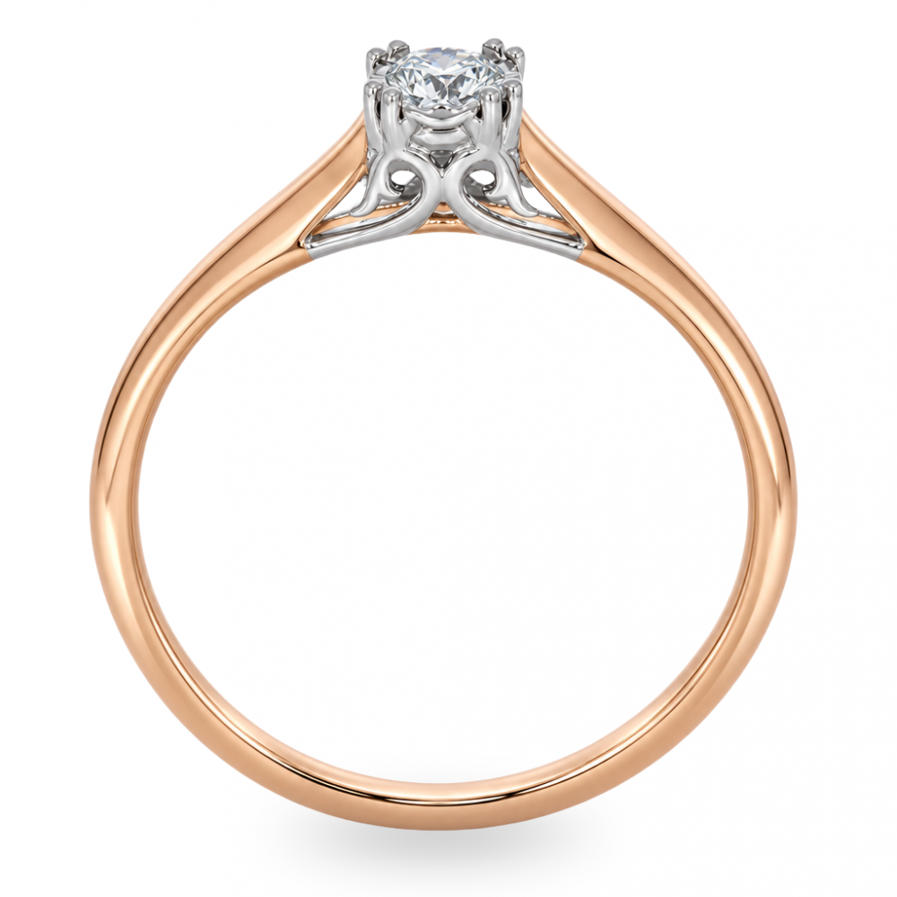 Gold ring with diamond