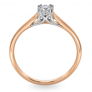 Gold ring with diamond