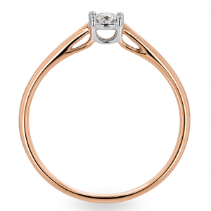 Gold ring with diamond