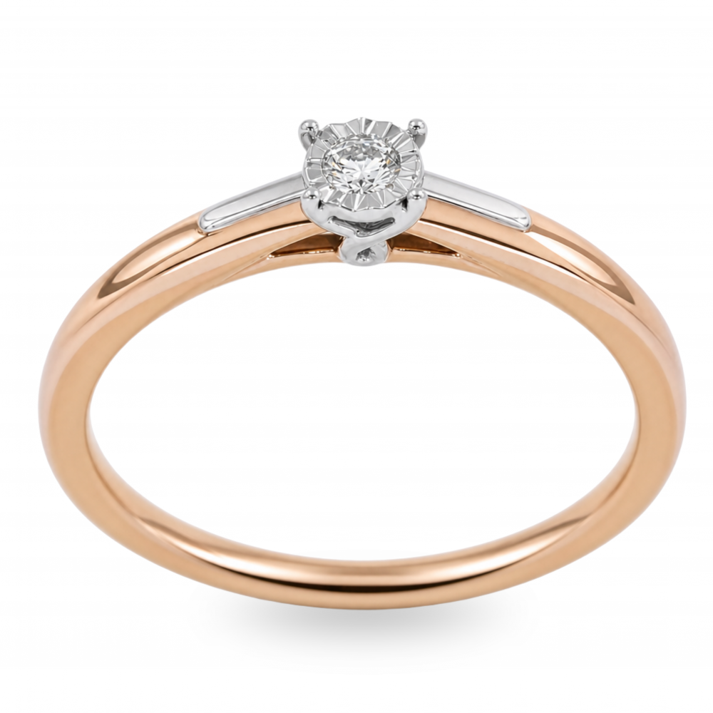 Gold ring with diamond