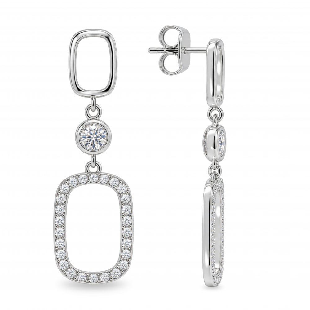 Silver earrings