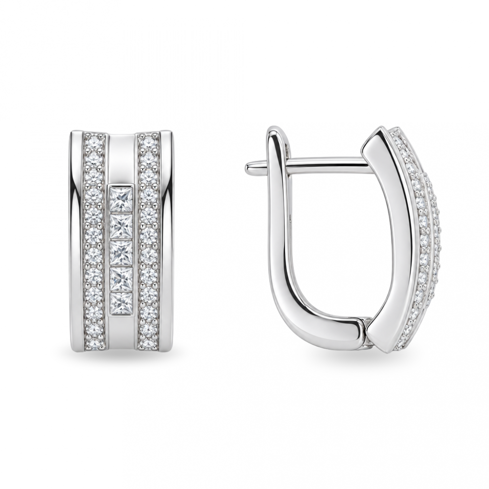 Silver earrings