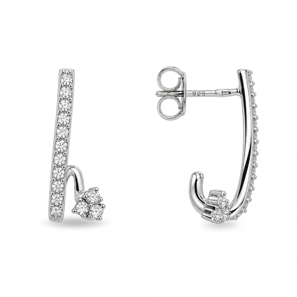 Silver earrings
