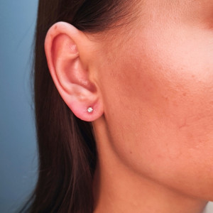 Auksiniai auskarai su cirkoniu