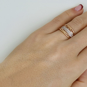 Золотое кольцо с цирконом