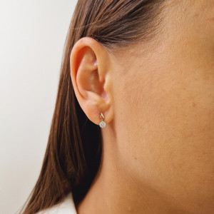 Vääriskividega kuldsed kõrvarõngad