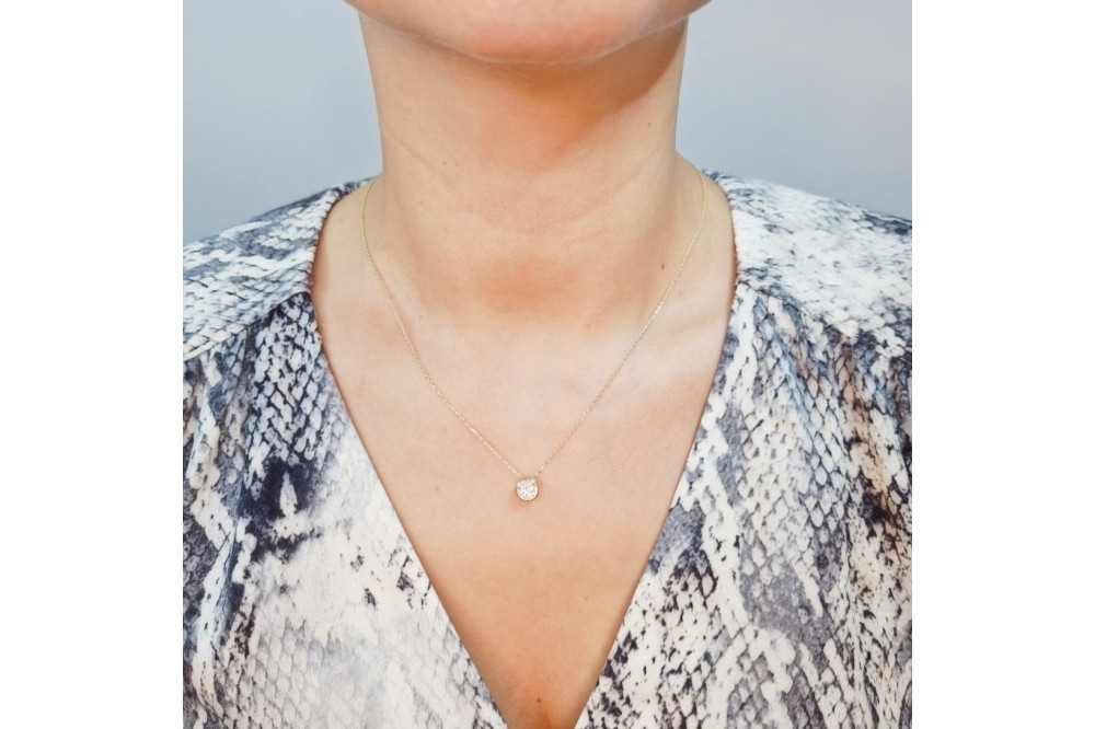Auksinė grandinėlė su cirkoniu