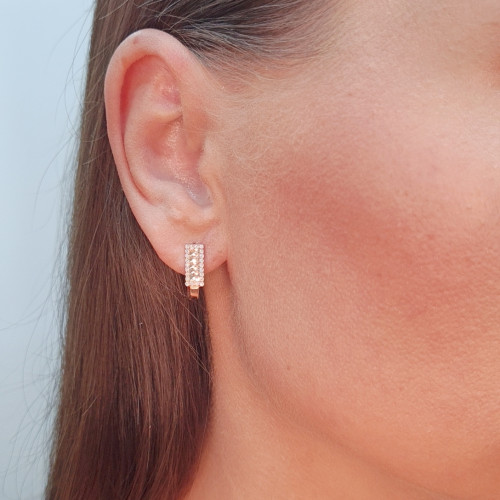 Auksiniai auskarai su cirkoniu