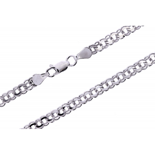 Silver bismarck weave chain