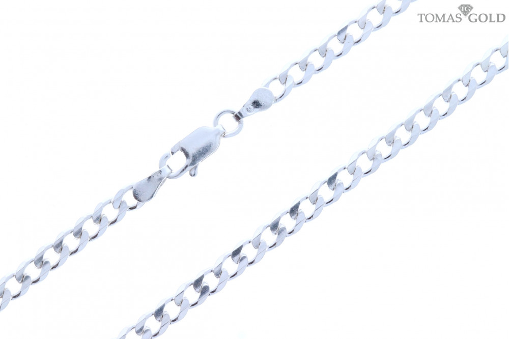 Silver gourmet weave chain