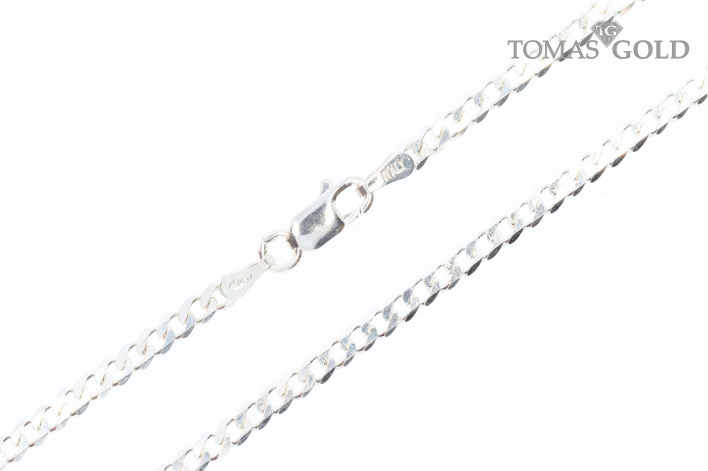 Silver gourmet weave chain