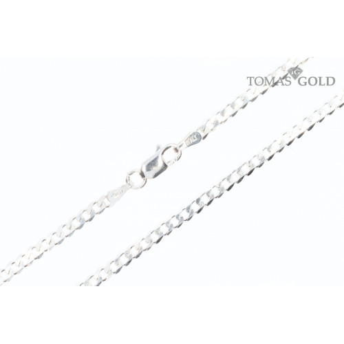 Silver gourmet weave chain