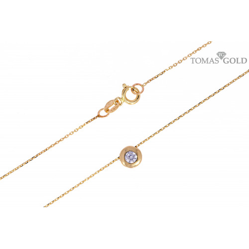 Gold chain with zircon