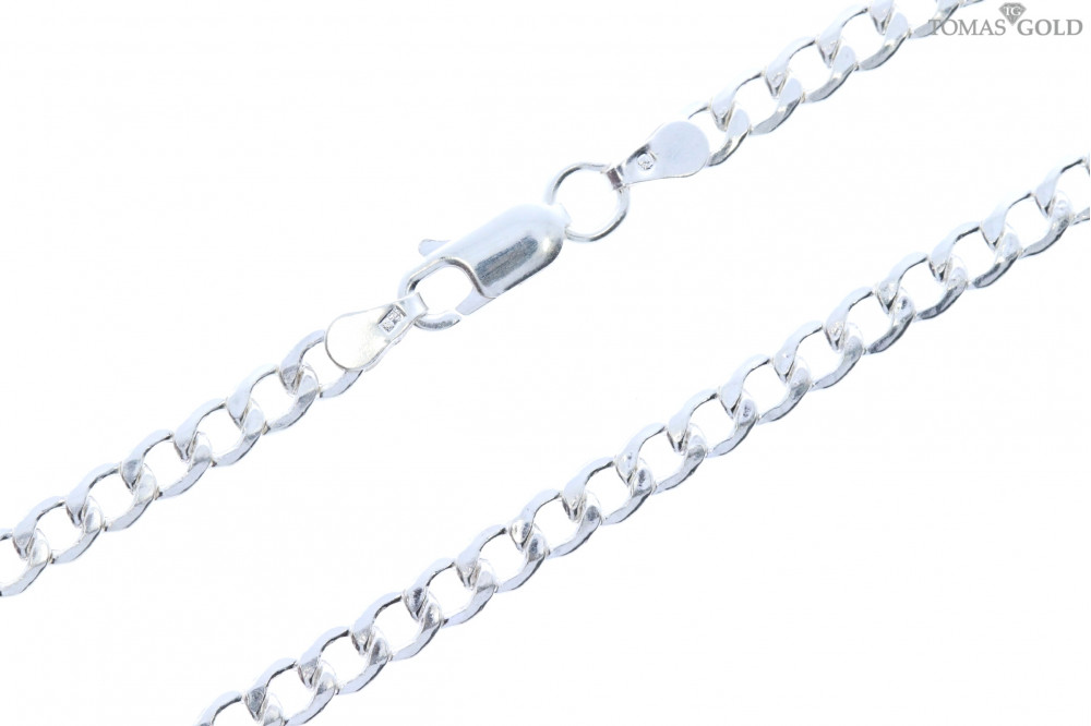 Silver gourmet weave chain