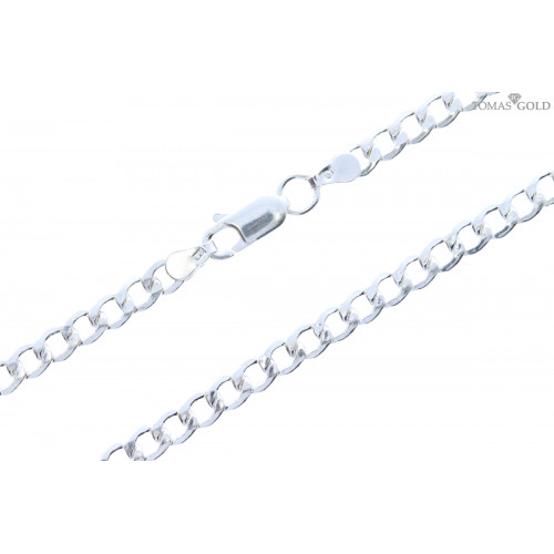 Silver gourmet weave chain