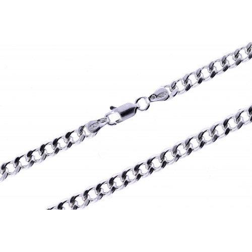 Silver gourmet weave chain