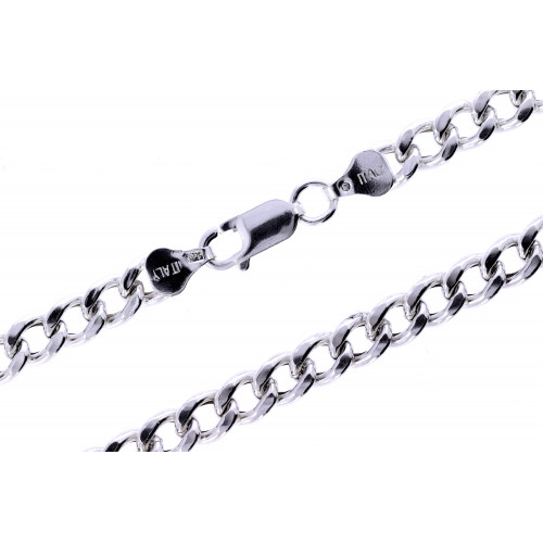 Silver gourmet weave chain