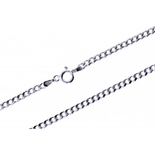 Silver gourmet weave chain