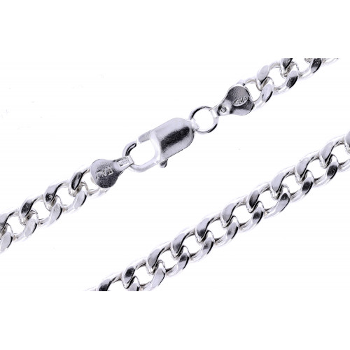 Silver gourmet weave chain