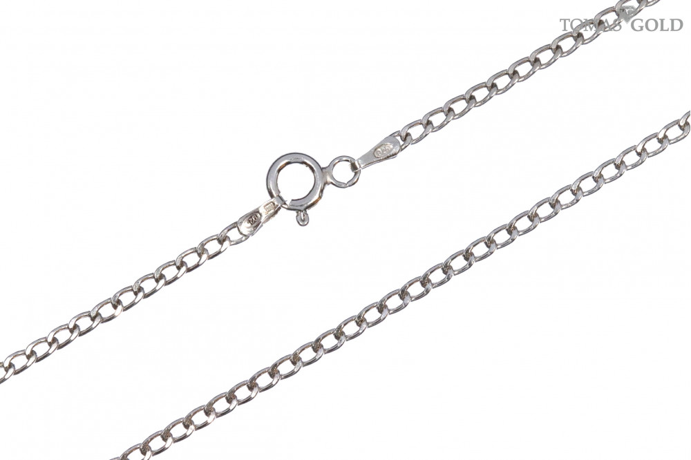 Silver gourmet weave chain