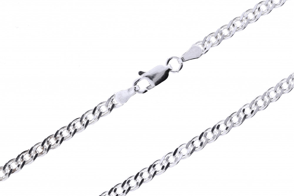 Серебряная цепочка плетение мона лиза