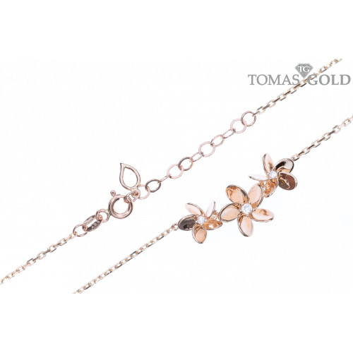 Gold chain with zircon