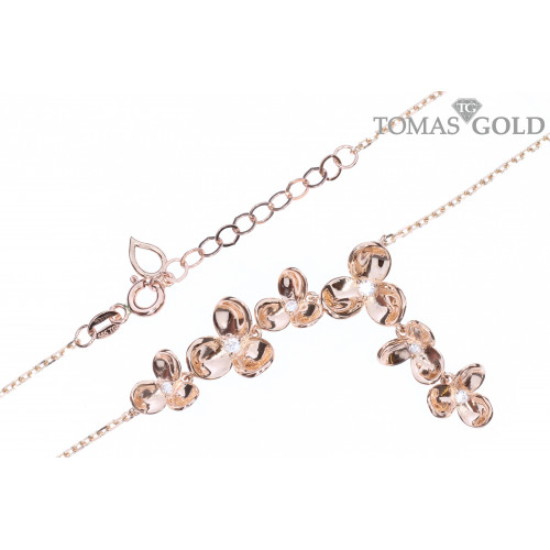 Gold chain with zircon