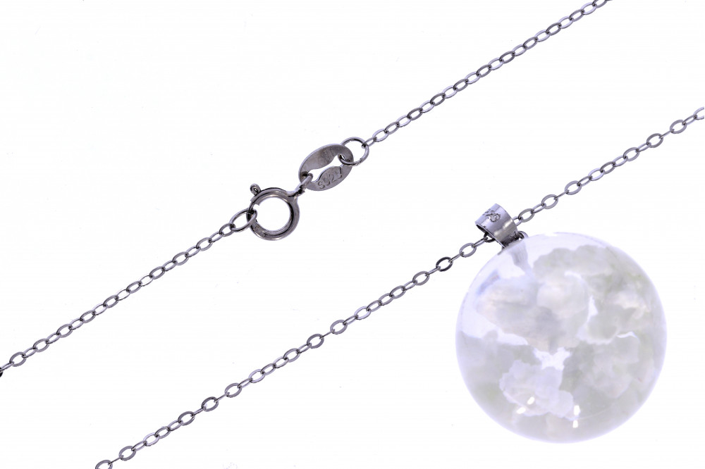 Серебряная цепочка с подвеской