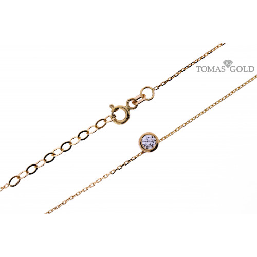 Golden chain with zircon