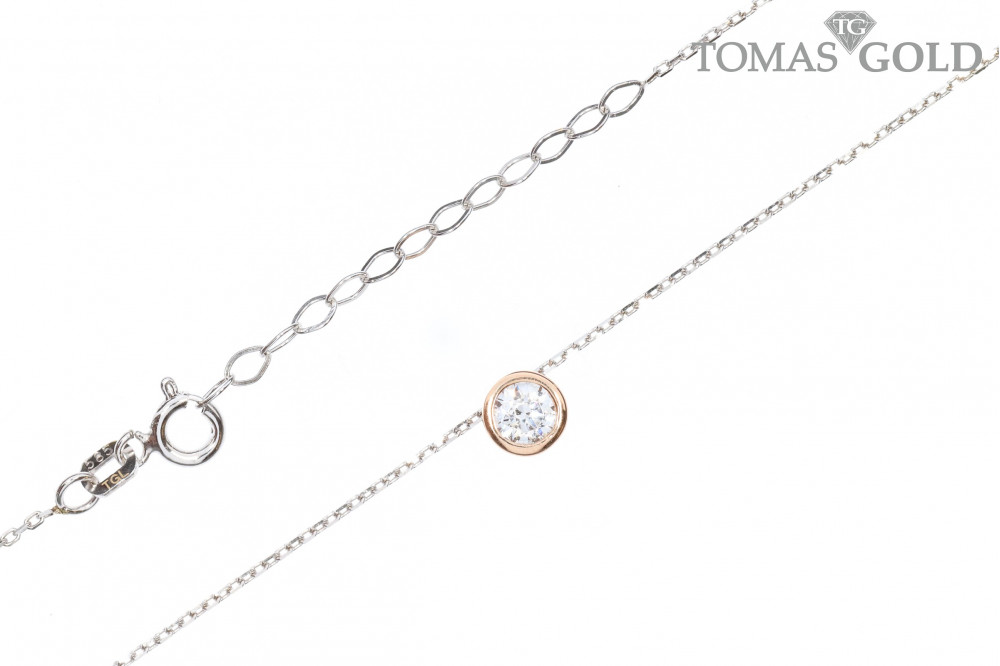 Auksinė grandinėlė su cirkoniu