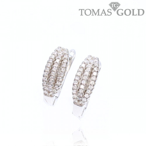 Серебряные серьги с цирконом